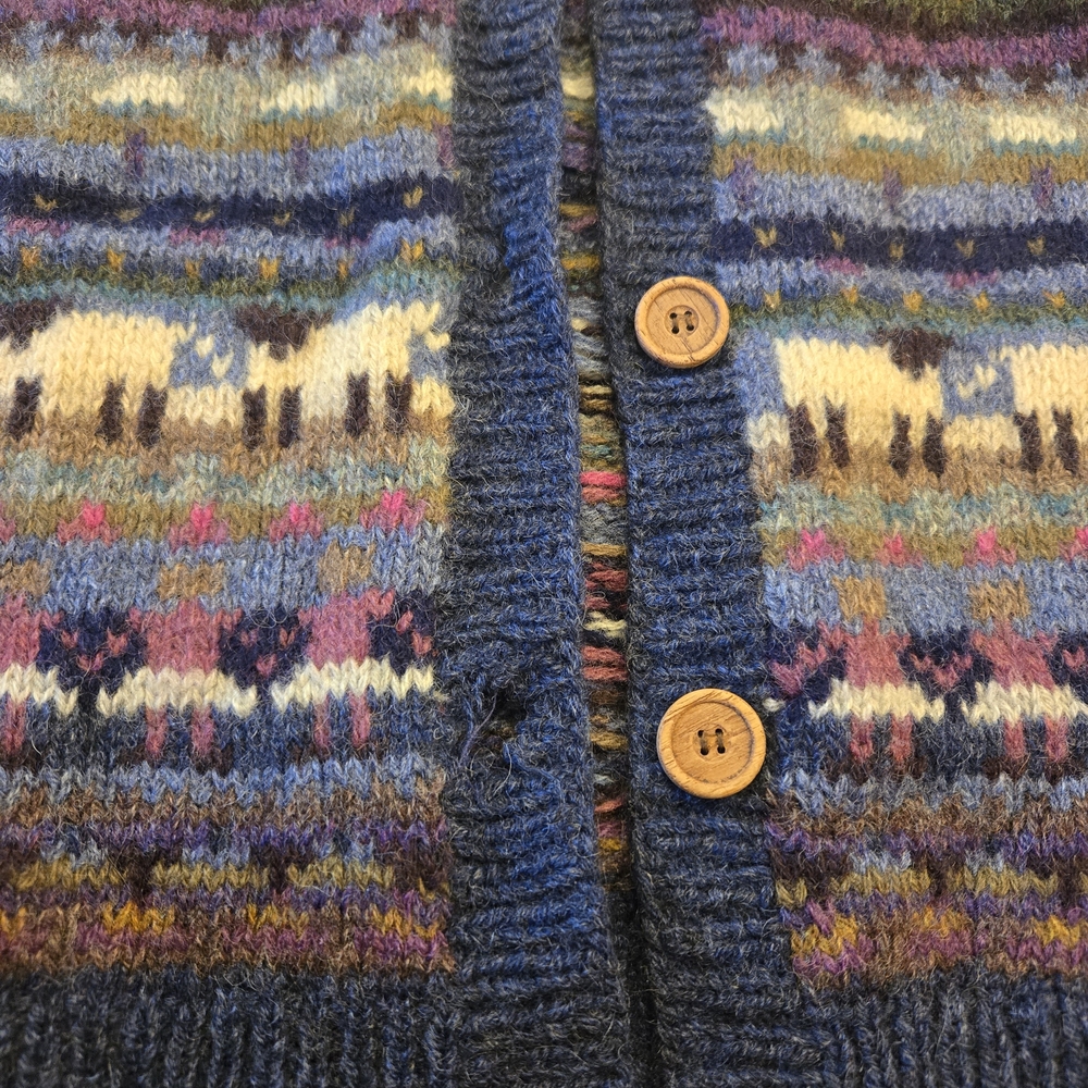 L.L. Bean Wool Sweater Sheep And Geese Animal SIZE LARGE VINTAGE (Few FLAWS)RARE - Picture 8 of 12